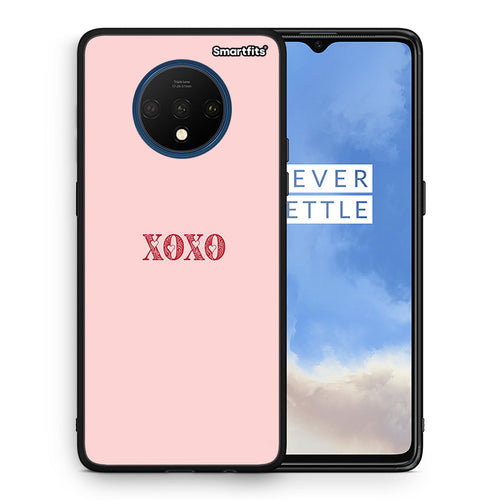 Θήκη OnePlus 7T XOXO Love από τη Smartfits με σχέδιο στο πίσω μέρος και μαύρο περίβλημα | OnePlus 7T XOXO Love case with colorful back and black bezels