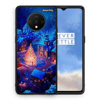 Thumbnail for Θήκη OnePlus 7T Xmas Village από τη Smartfits με σχέδιο στο πίσω μέρος και μαύρο περίβλημα | OnePlus 7T Xmas Village case with colorful back and black bezels