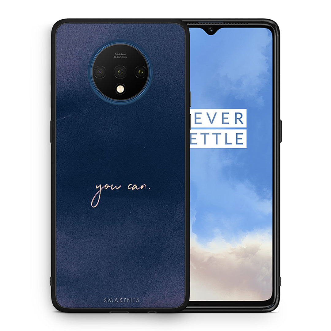 Θήκη OnePlus 7T You Can από τη Smartfits με σχέδιο στο πίσω μέρος και μαύρο περίβλημα | OnePlus 7T You Can case with colorful back and black bezels
