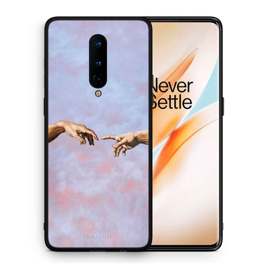 Θήκη OnePlus 8 Adam Hand από τη Smartfits με σχέδιο στο πίσω μέρος και μαύρο περίβλημα | OnePlus 8 Adam Hand case with colorful back and black bezels