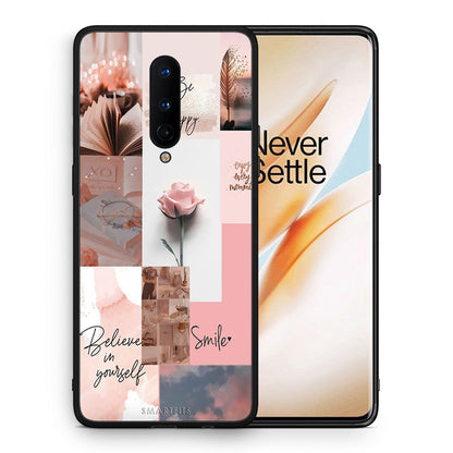 Θήκη OnePlus 8 Aesthetic Collage από τη Smartfits με σχέδιο στο πίσω μέρος και μαύρο περίβλημα | OnePlus 8 Aesthetic Collage case with colorful back and black bezels