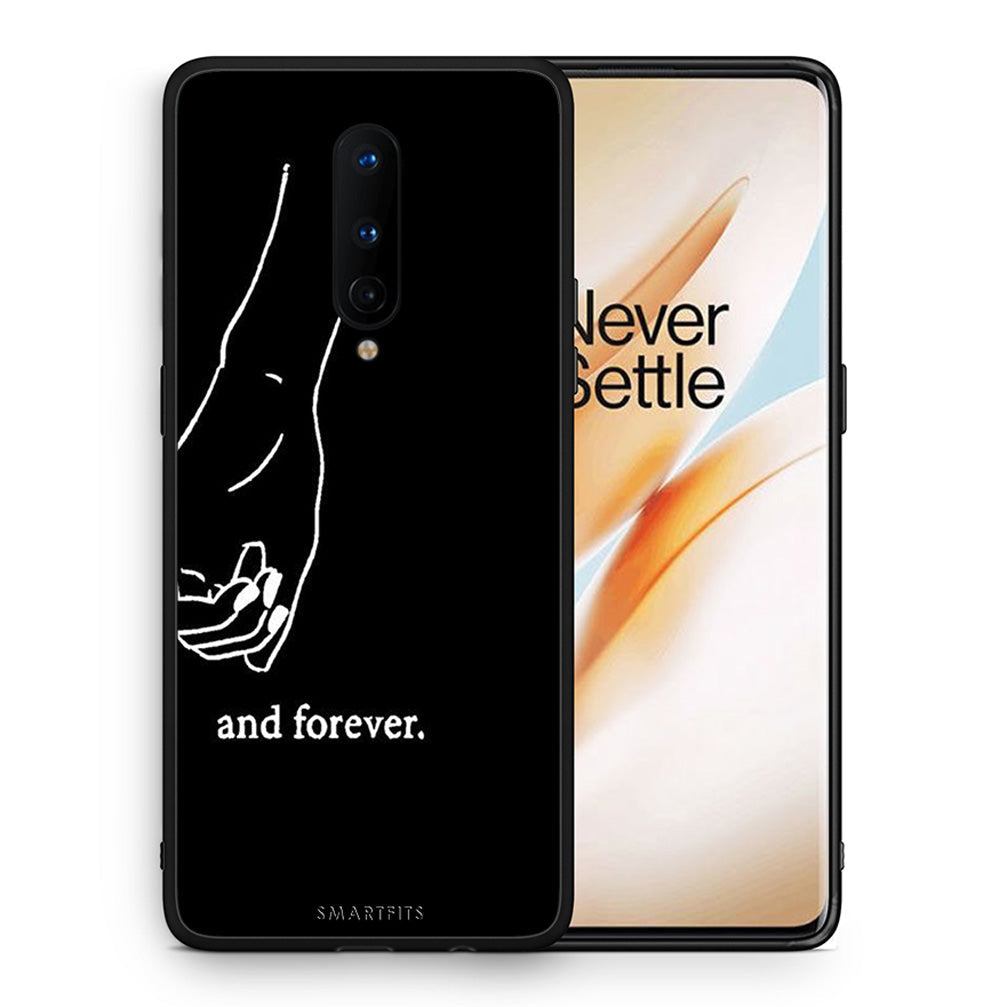Θήκη Αγίου Βαλεντίνου OnePlus 8 Always & Forever 2 από τη Smartfits με σχέδιο στο πίσω μέρος και μαύρο περίβλημα | OnePlus 8 Always & Forever 2 case with colorful back and black bezels
