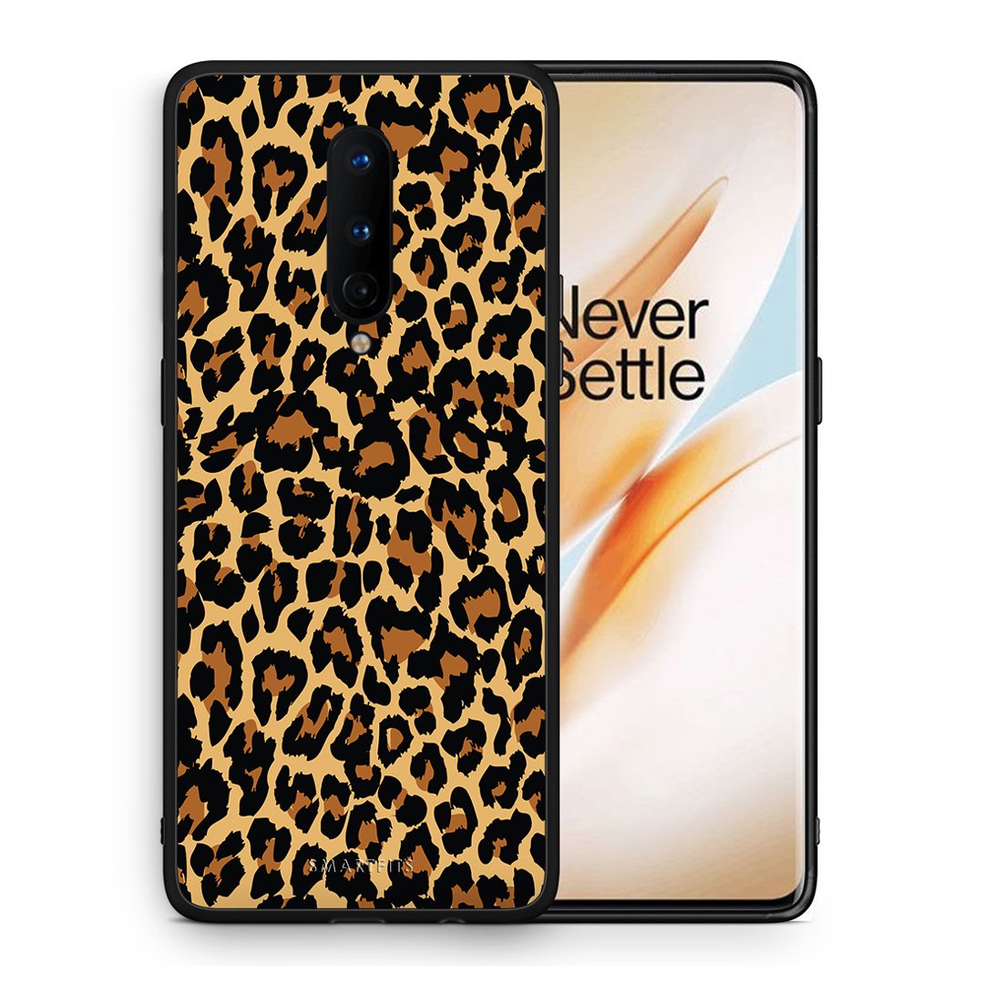 Θήκη OnePlus 8 Leopard Animal από τη Smartfits με σχέδιο στο πίσω μέρος και μαύρο περίβλημα | OnePlus 8 Leopard Animal case with colorful back and black bezels