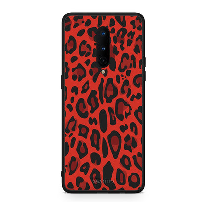 4 - OnePlus 8 Red Leopard Animal case, cover, bumper