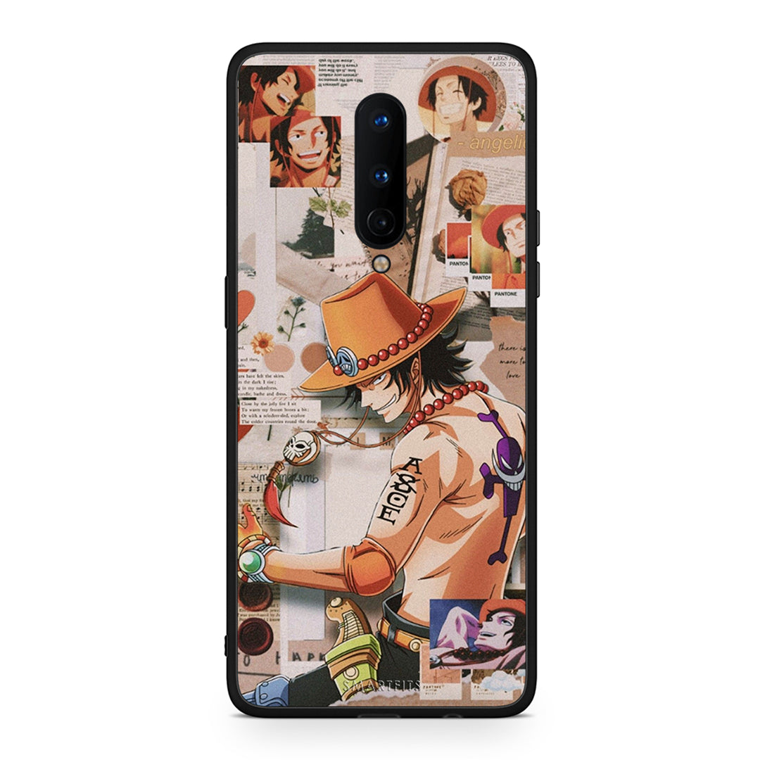 OnePlus 8 Anime Collage θήκη από τη Smartfits με σχέδιο στο πίσω μέρος και μαύρο περίβλημα | Smartphone case with colorful back and black bezels by Smartfits