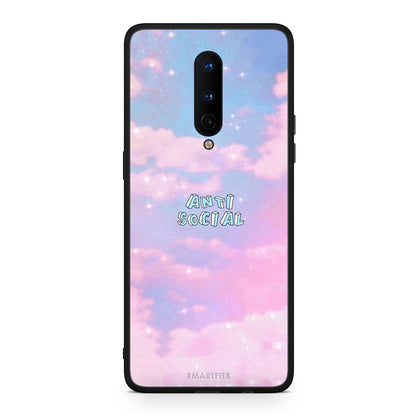 OnePlus 8 Anti Social Θήκη Αγίου Βαλεντίνου από τη Smartfits με σχέδιο στο πίσω μέρος και μαύρο περίβλημα | Smartphone case with colorful back and black bezels by Smartfits