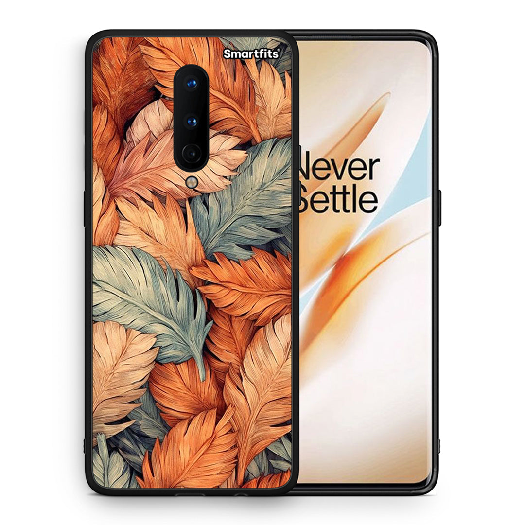 Θήκη OnePlus 8 Autumn Leaves από τη Smartfits με σχέδιο στο πίσω μέρος και μαύρο περίβλημα | OnePlus 8 Autumn Leaves case with colorful back and black bezels