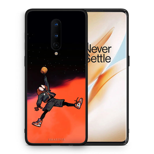 Θήκη OnePlus 8 Basketball Hero από τη Smartfits με σχέδιο στο πίσω μέρος και μαύρο περίβλημα | OnePlus 8 Basketball Hero case with colorful back and black bezels