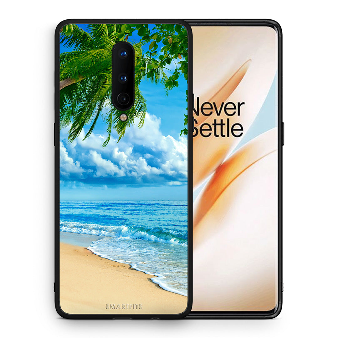 Θήκη OnePlus 8 Beautiful Beach από τη Smartfits με σχέδιο στο πίσω μέρος και μαύρο περίβλημα | OnePlus 8 Beautiful Beach case with colorful back and black bezels