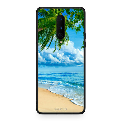 OnePlus 8 Beautiful Beach θήκη από τη Smartfits με σχέδιο στο πίσω μέρος και μαύρο περίβλημα | Smartphone case with colorful back and black bezels by Smartfits