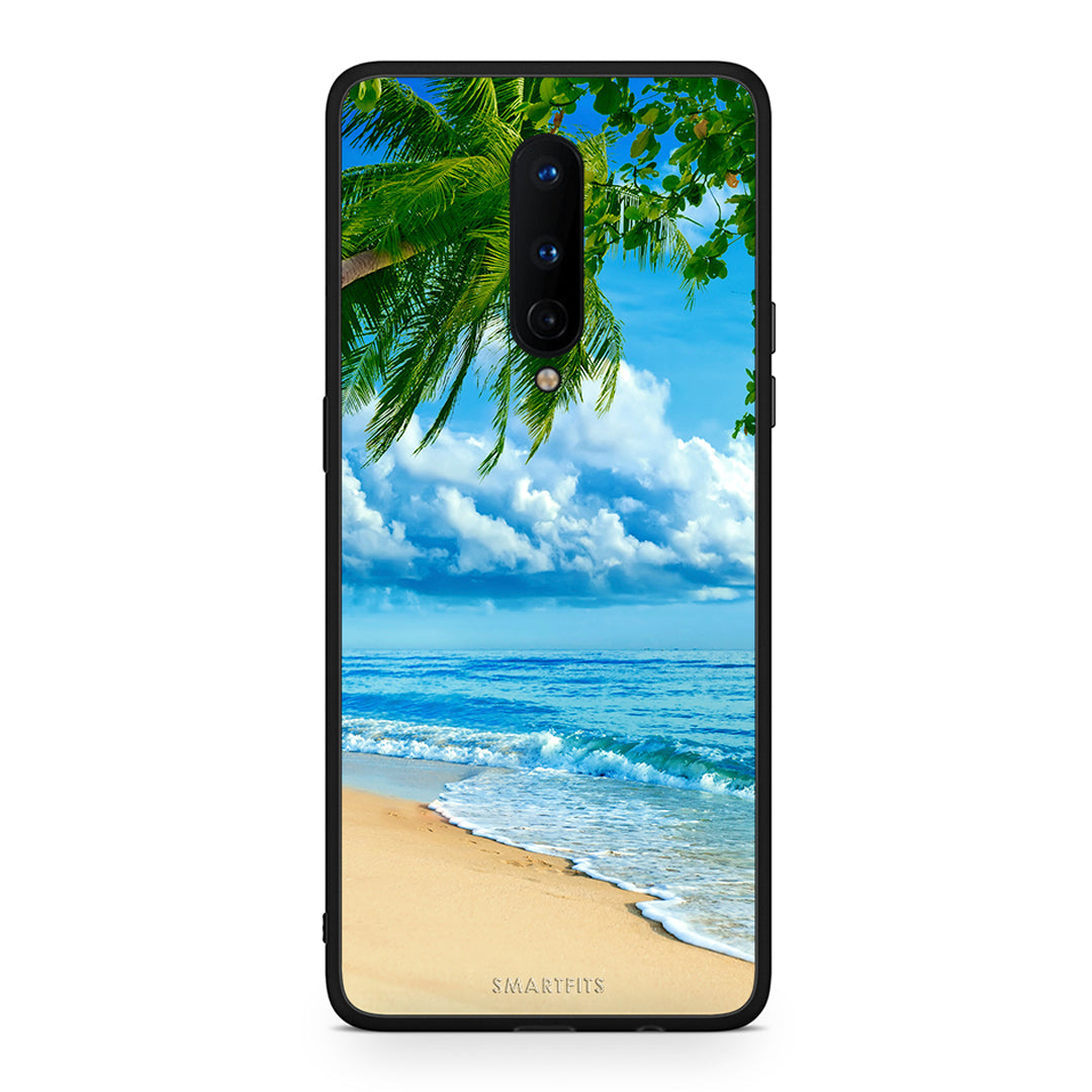 OnePlus 8 Beautiful Beach θήκη από τη Smartfits με σχέδιο στο πίσω μέρος και μαύρο περίβλημα | Smartphone case with colorful back and black bezels by Smartfits