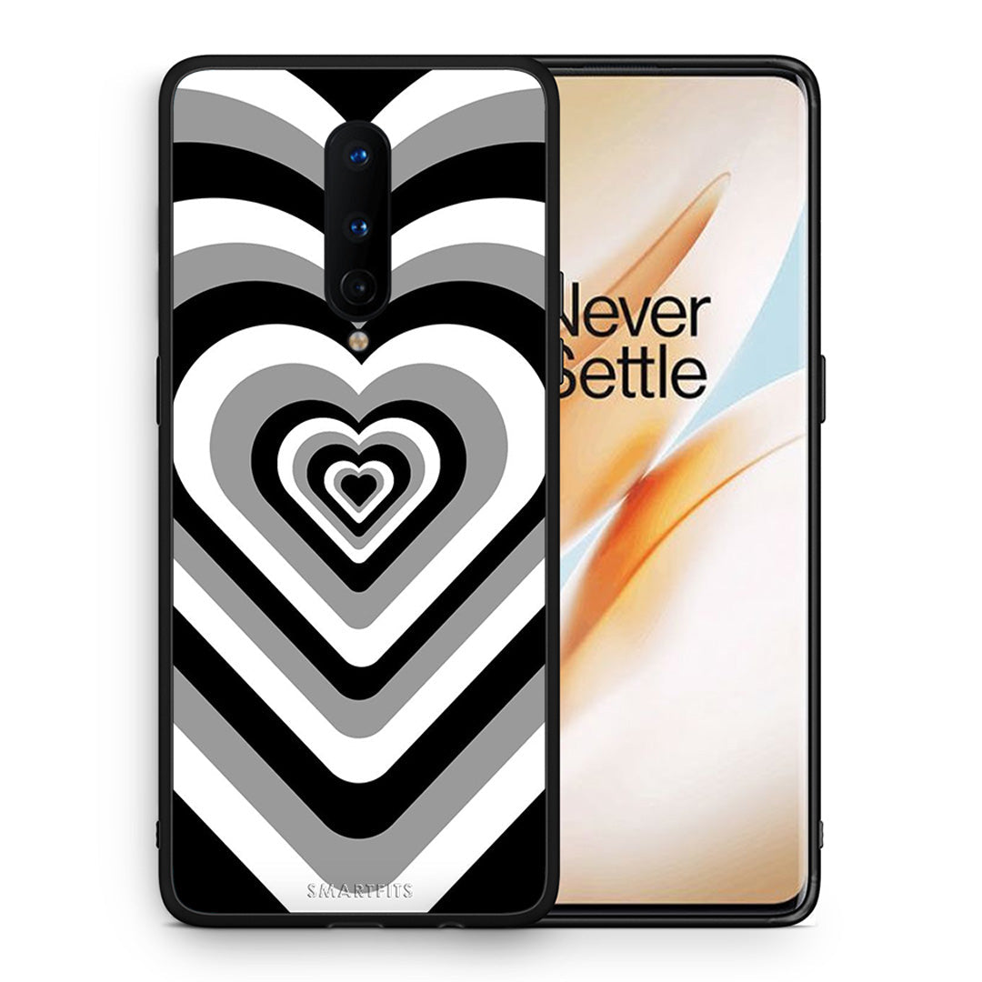 Θήκη OnePlus 8 Black Hearts από τη Smartfits με σχέδιο στο πίσω μέρος και μαύρο περίβλημα | OnePlus 8 Black Hearts case with colorful back and black bezels