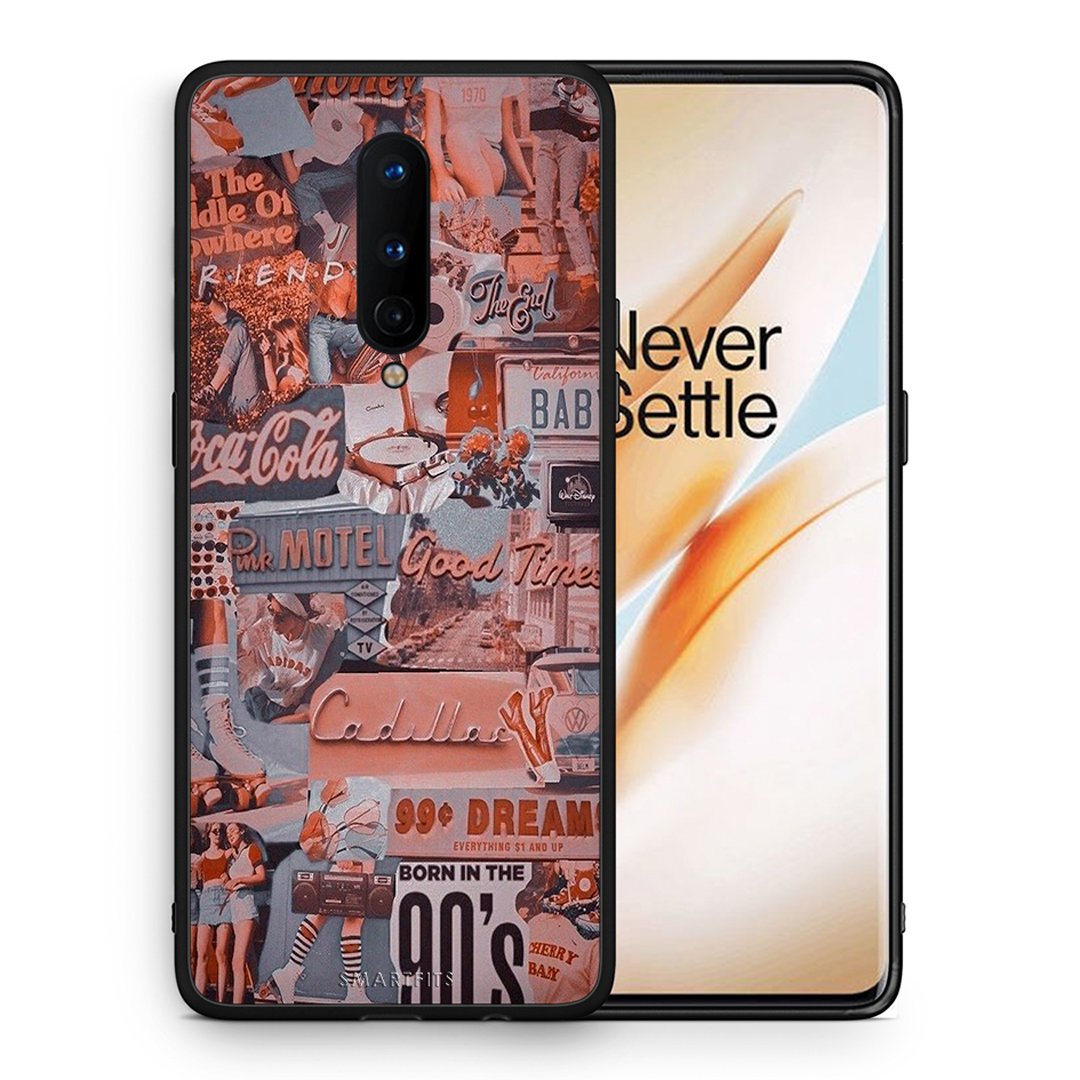 Θήκη OnePlus 8 Born In 90s από τη Smartfits με σχέδιο στο πίσω μέρος και μαύρο περίβλημα | OnePlus 8 Born In 90s case with colorful back and black bezels