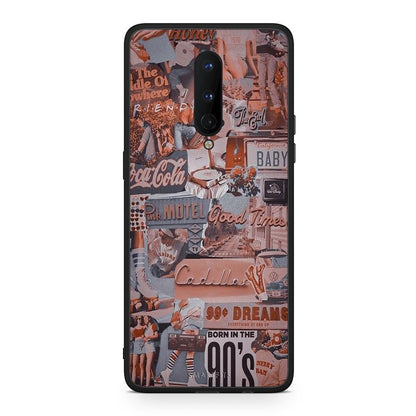 OnePlus 8 Born In 90s θήκη από τη Smartfits με σχέδιο στο πίσω μέρος και μαύρο περίβλημα | Smartphone case with colorful back and black bezels by Smartfits