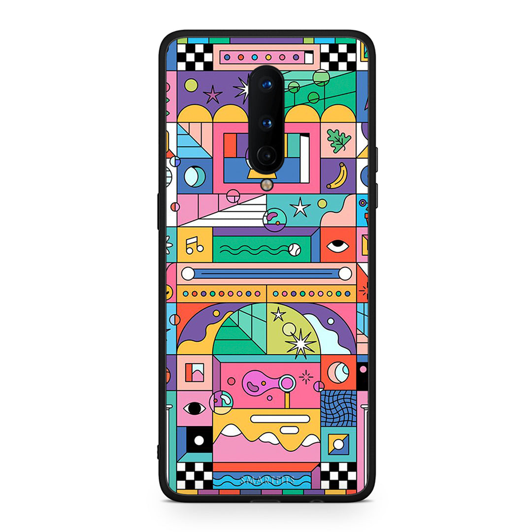 OnePlus 8 Bubbles Soap θήκη από τη Smartfits με σχέδιο στο πίσω μέρος και μαύρο περίβλημα | Smartphone case with colorful back and black bezels by Smartfits