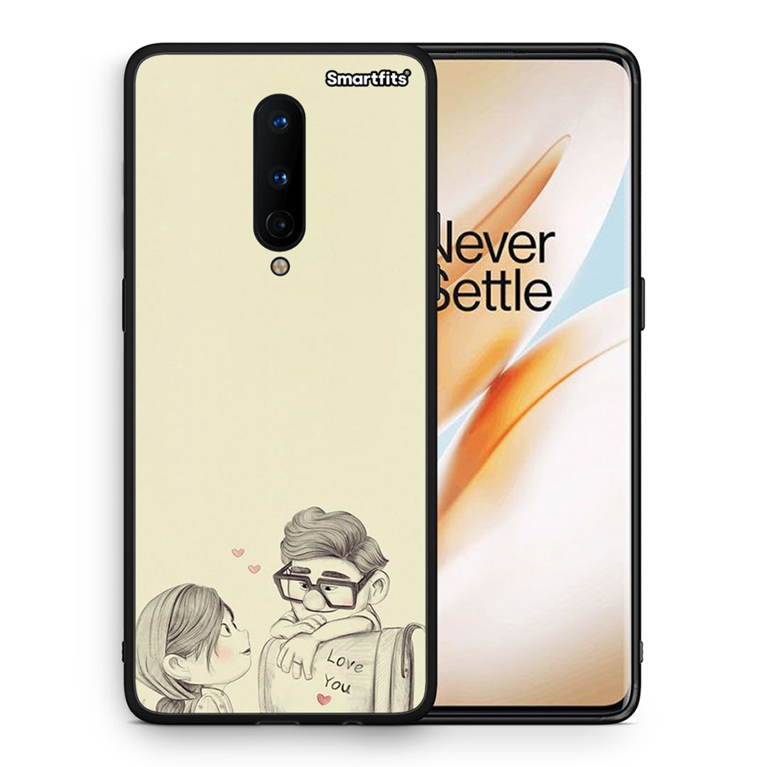 Θήκη OnePlus 8 Carl And Ellie από τη Smartfits με σχέδιο στο πίσω μέρος και μαύρο περίβλημα | OnePlus 8 Carl And Ellie case with colorful back and black bezels