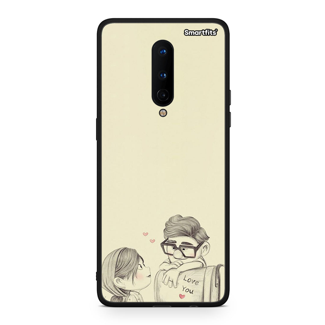 OnePlus 8 Carl And Ellie θήκη από τη Smartfits με σχέδιο στο πίσω μέρος και μαύρο περίβλημα | Smartphone case with colorful back and black bezels by Smartfits