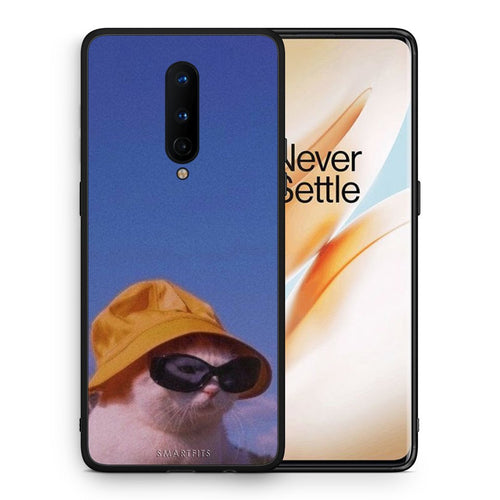 Θήκη OnePlus 8 Cat Diva από τη Smartfits με σχέδιο στο πίσω μέρος και μαύρο περίβλημα | OnePlus 8 Cat Diva case with colorful back and black bezels