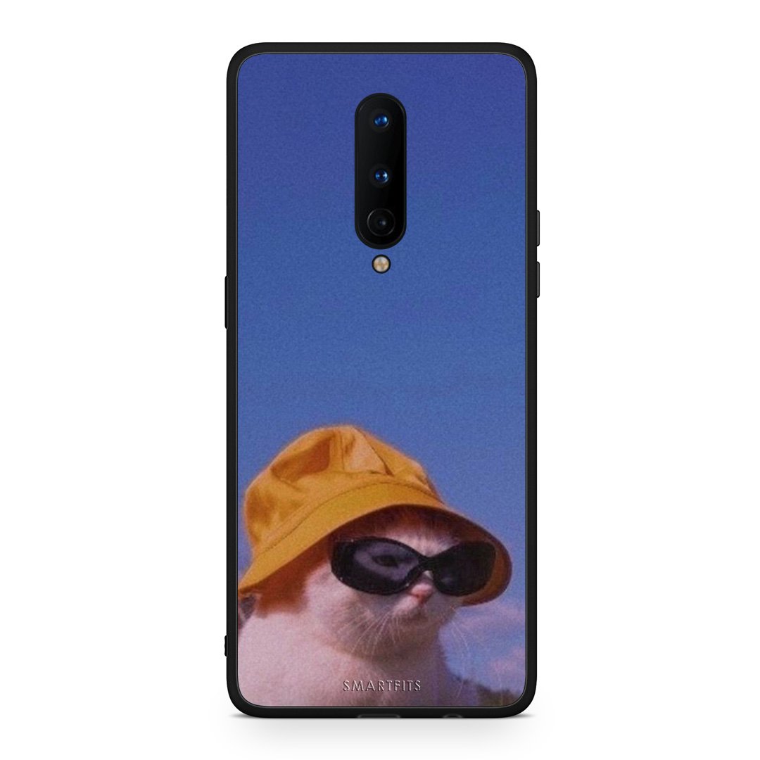 OnePlus 8 Cat Diva θήκη από τη Smartfits με σχέδιο στο πίσω μέρος και μαύρο περίβλημα | Smartphone case with colorful back and black bezels by Smartfits