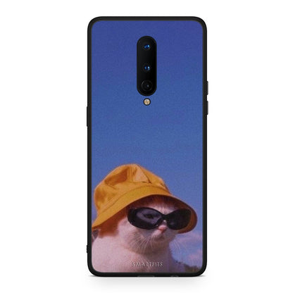OnePlus 8 Cat Diva θήκη από τη Smartfits με σχέδιο στο πίσω μέρος και μαύρο περίβλημα | Smartphone case with colorful back and black bezels by Smartfits