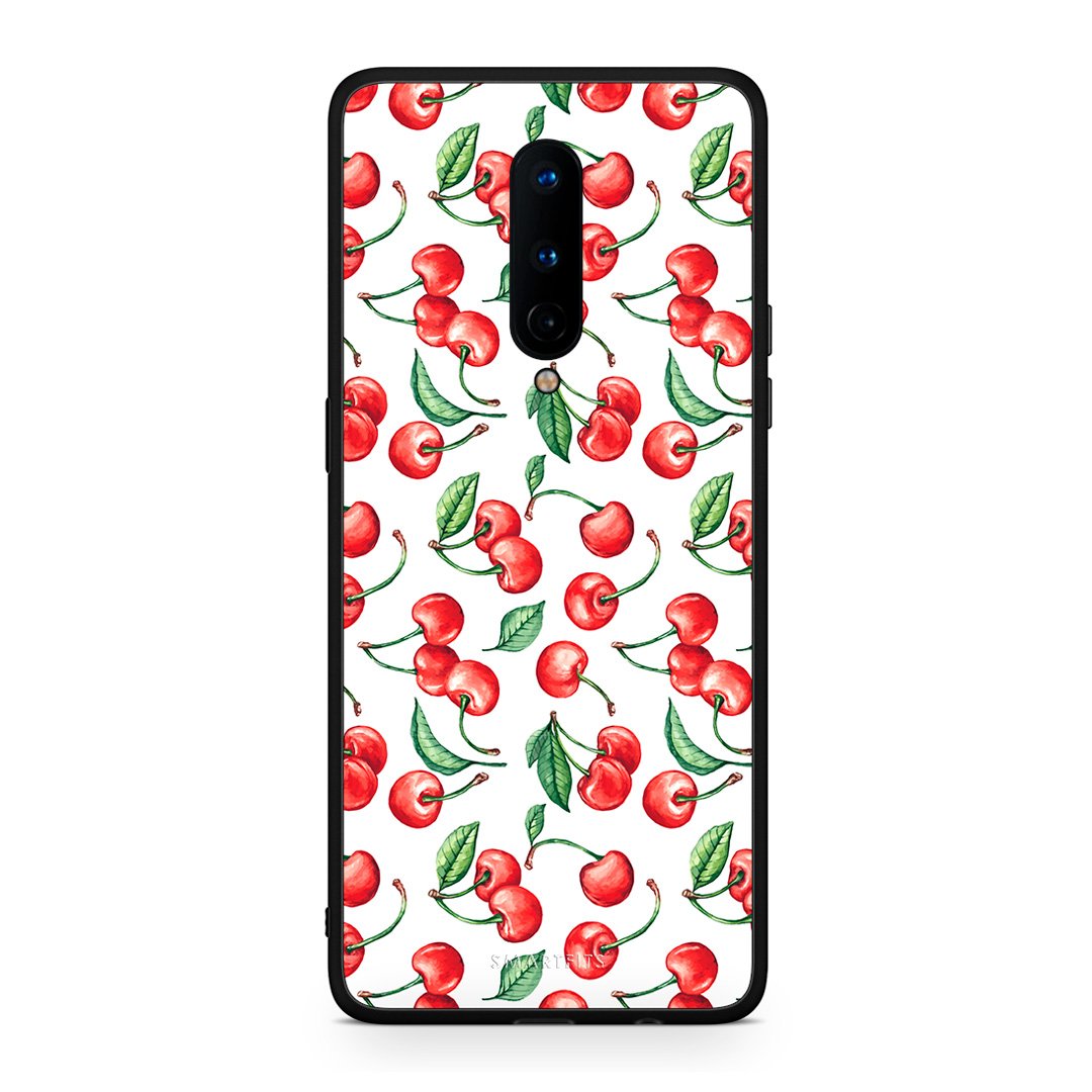 OnePlus 8 Cherry Summer θήκη από τη Smartfits με σχέδιο στο πίσω μέρος και μαύρο περίβλημα | Smartphone case with colorful back and black bezels by Smartfits
