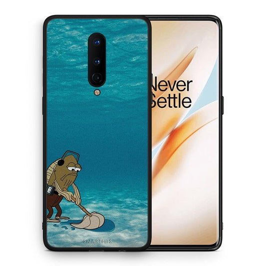 Θήκη OnePlus 8 Clean The Ocean από τη Smartfits με σχέδιο στο πίσω μέρος και μαύρο περίβλημα | OnePlus 8 Clean The Ocean case with colorful back and black bezels