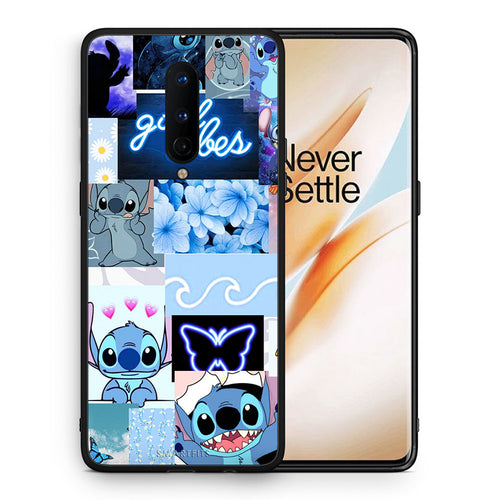 Θήκη Αγίου Βαλεντίνου OnePlus 8 Collage Good Vibes από τη Smartfits με σχέδιο στο πίσω μέρος και μαύρο περίβλημα | OnePlus 8 Collage Good Vibes case with colorful back and black bezels