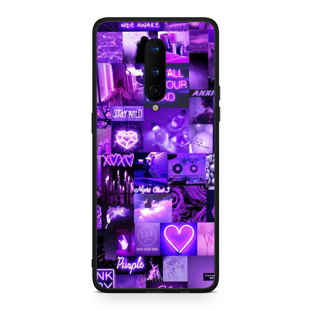OnePlus 8 Collage Stay Wild Θήκη Αγίου Βαλεντίνου από τη Smartfits με σχέδιο στο πίσω μέρος και μαύρο περίβλημα | Smartphone case with colorful back and black bezels by Smartfits