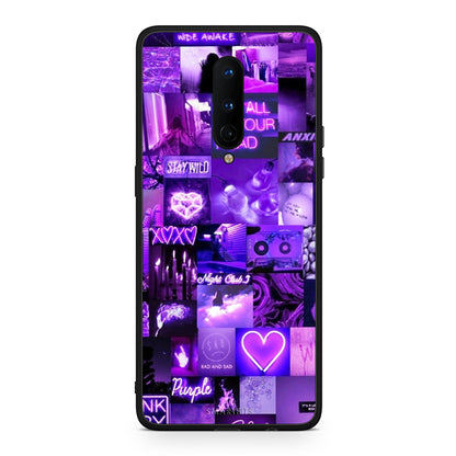 OnePlus 8 Collage Stay Wild Θήκη Αγίου Βαλεντίνου από τη Smartfits με σχέδιο στο πίσω μέρος και μαύρο περίβλημα | Smartphone case with colorful back and black bezels by Smartfits