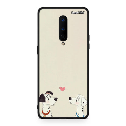 OnePlus 8 Dalmatians Love θήκη από τη Smartfits με σχέδιο στο πίσω μέρος και μαύρο περίβλημα | Smartphone case with colorful back and black bezels by Smartfits