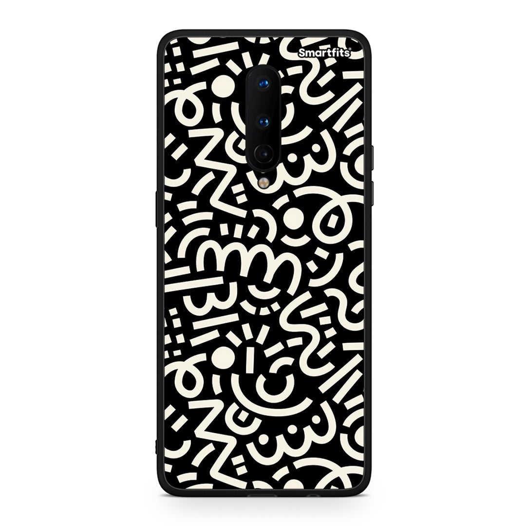 OnePlus 8 Doodle Art Θήκη από τη Smartfits με σχέδιο στο πίσω μέρος και μαύρο περίβλημα | Smartphone case with colorful back and black bezels by Smartfits