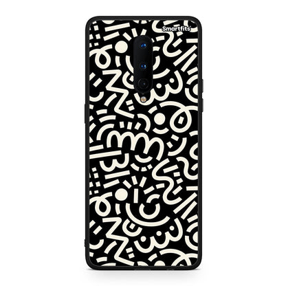 OnePlus 8 Doodle Art Θήκη από τη Smartfits με σχέδιο στο πίσω μέρος και μαύρο περίβλημα | Smartphone case with colorful back and black bezels by Smartfits