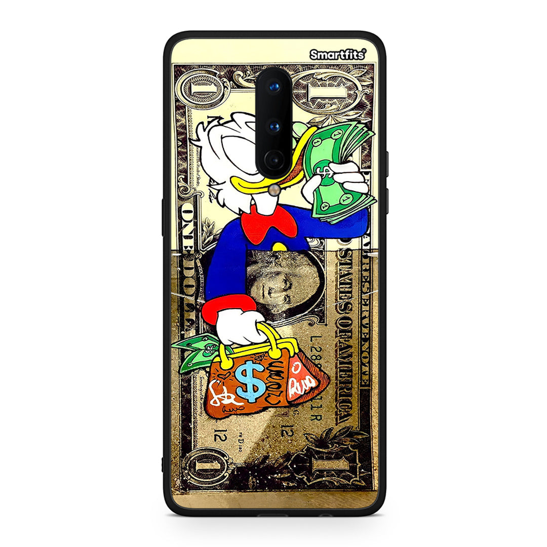 OnePlus 8 Duck Money Θήκη από τη Smartfits με σχέδιο στο πίσω μέρος και μαύρο περίβλημα | Smartphone case with colorful back and black bezels by Smartfits