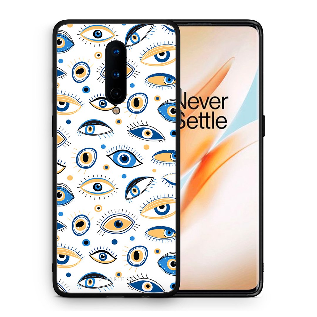 Θήκη OnePlus 8 Ftou Ftou από τη Smartfits με σχέδιο στο πίσω μέρος και μαύρο περίβλημα | OnePlus 8 Ftou Ftou case with colorful back and black bezels