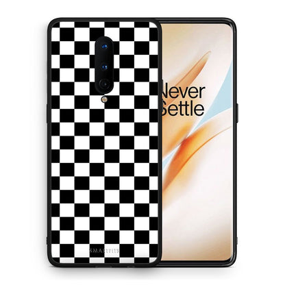 Θήκη OnePlus 8 Squares Geometric από τη Smartfits με σχέδιο στο πίσω μέρος και μαύρο περίβλημα | OnePlus 8 Squares Geometric case with colorful back and black bezels