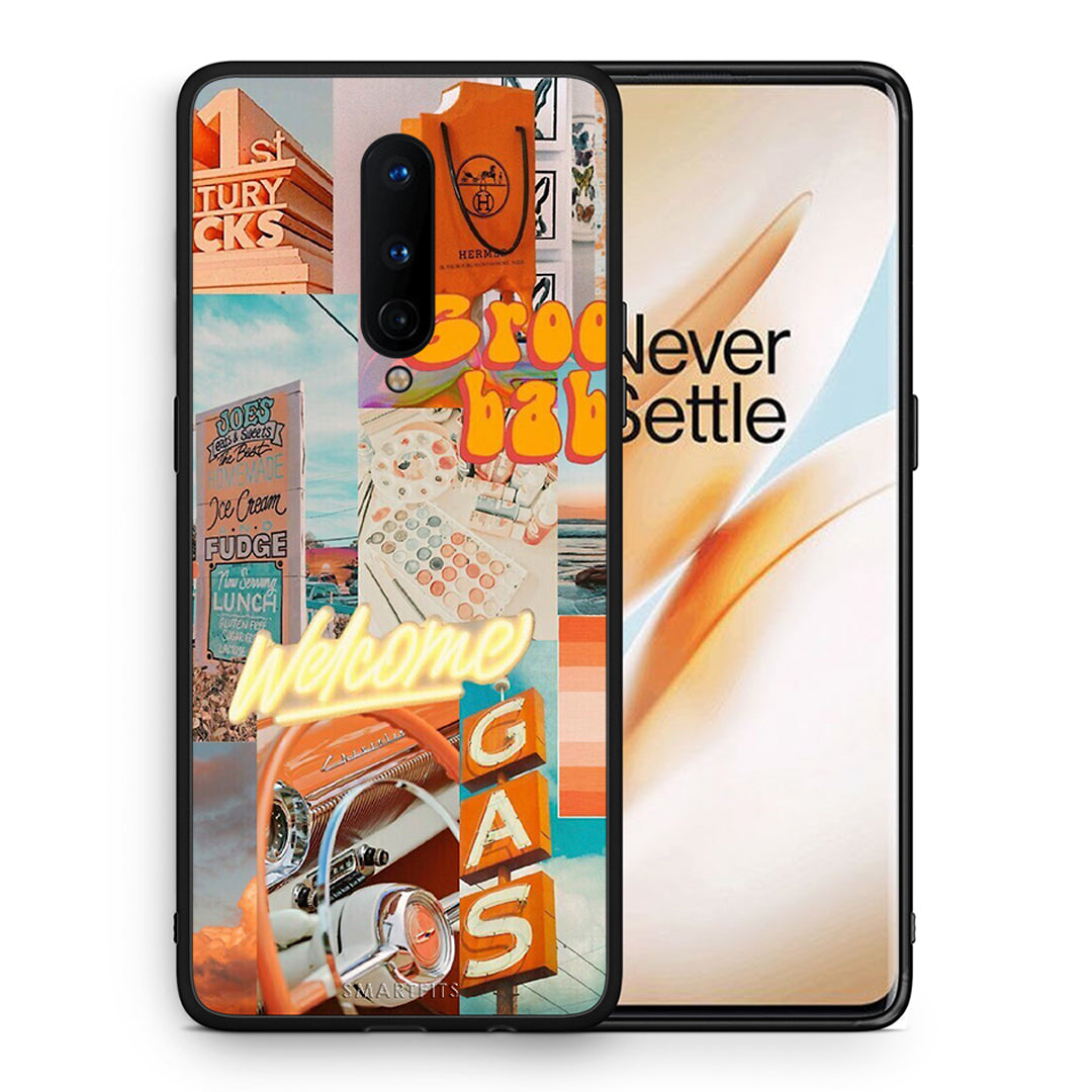 Θήκη Αγίου Βαλεντίνου OnePlus 8 Groovy Babe από τη Smartfits με σχέδιο στο πίσω μέρος και μαύρο περίβλημα | OnePlus 8 Groovy Babe case with colorful back and black bezels