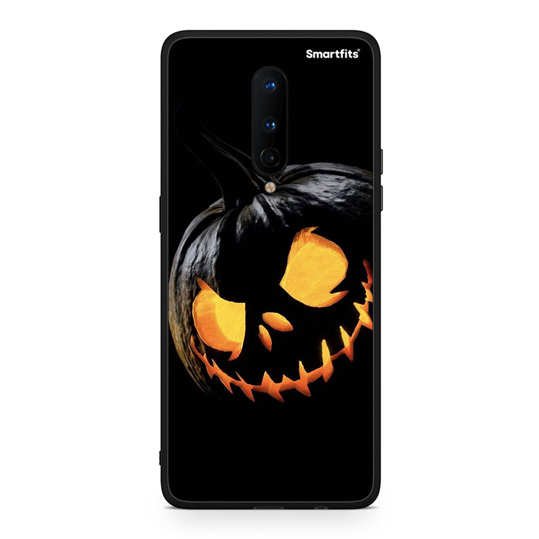 OnePlus 8 Halloween Scary Pumpkin Θήκη από τη Smartfits με σχέδιο στο πίσω μέρος και μαύρο περίβλημα | Smartphone case with colorful back and black bezels by Smartfits