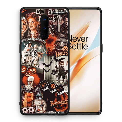 Θήκη OnePlus 8 Halloween Spooky Season από τη Smartfits με σχέδιο στο πίσω μέρος και μαύρο περίβλημα | OnePlus 8 Halloween Spooky Season case with colorful back and black bezels