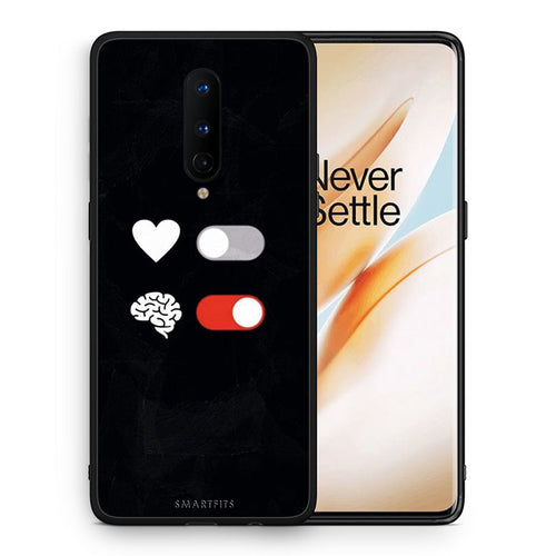 Θήκη Αγίου Βαλεντίνου OnePlus 8 Heart Vs Brain από τη Smartfits με σχέδιο στο πίσω μέρος και μαύρο περίβλημα | OnePlus 8 Heart Vs Brain case with colorful back and black bezels