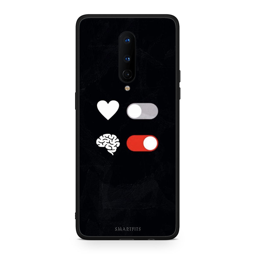 OnePlus 8 Heart Vs Brain Θήκη Αγίου Βαλεντίνου από τη Smartfits με σχέδιο στο πίσω μέρος και μαύρο περίβλημα | Smartphone case with colorful back and black bezels by Smartfits