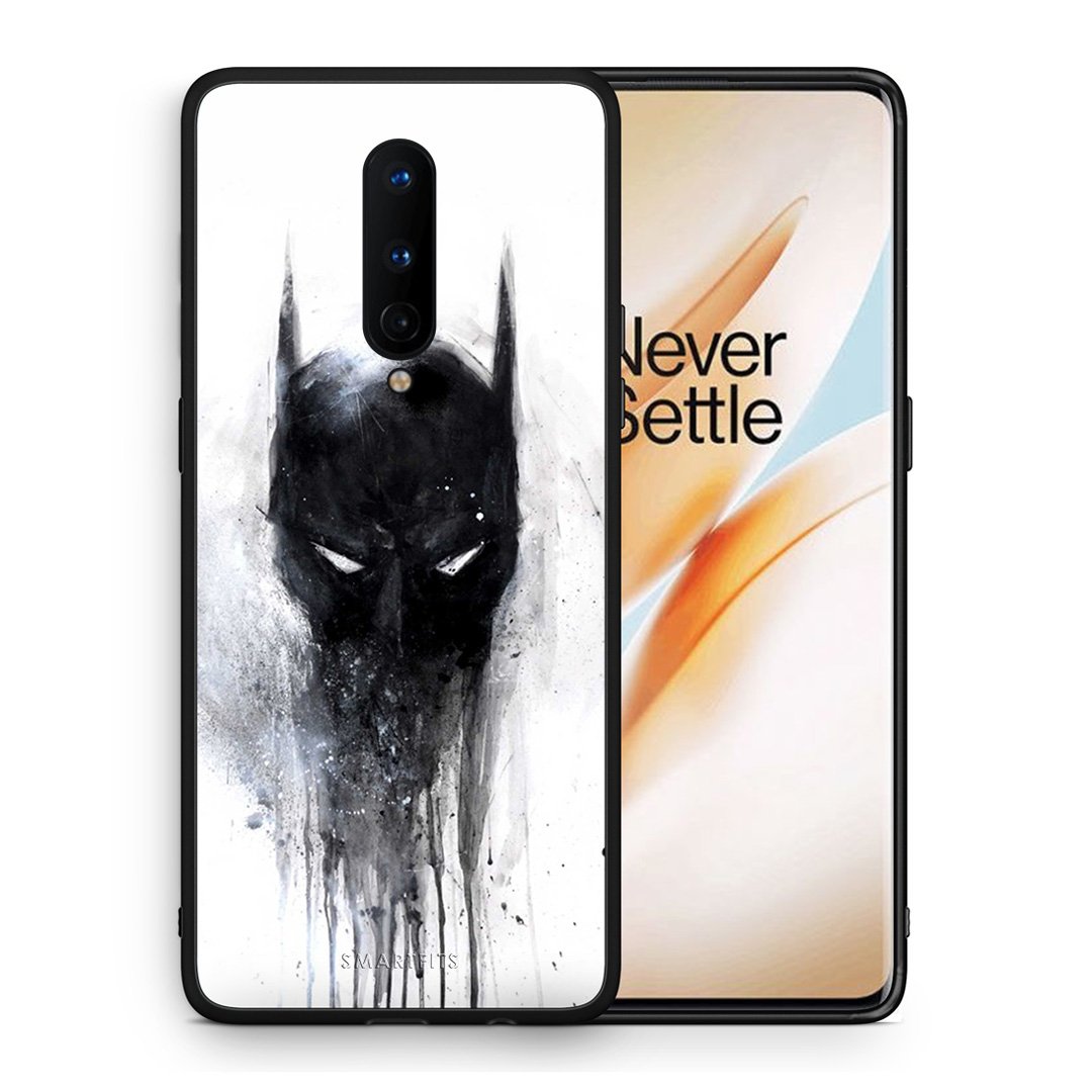 Θήκη OnePlus 8 Paint Bat Hero από τη Smartfits με σχέδιο στο πίσω μέρος και μαύρο περίβλημα | OnePlus 8 Paint Bat Hero case with colorful back and black bezels