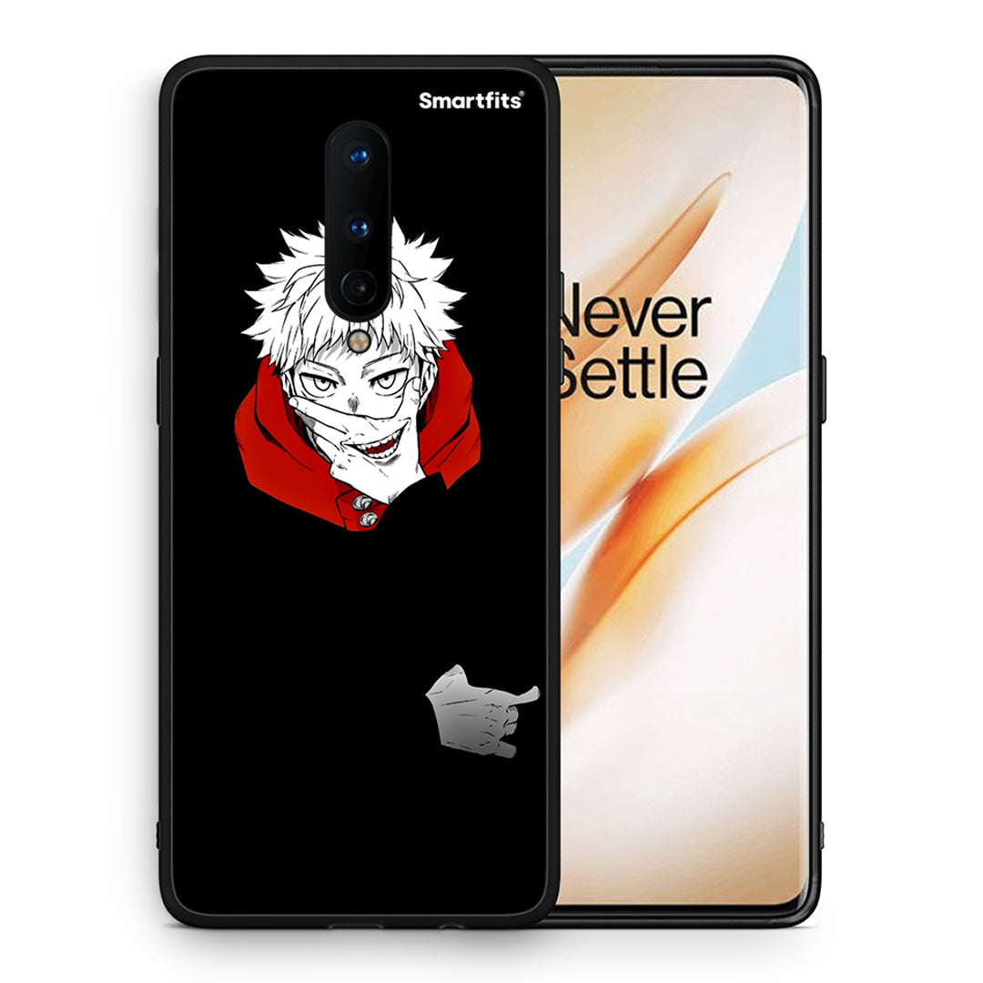 Θήκη OnePlus 8 Itadori Anime από τη Smartfits με σχέδιο στο πίσω μέρος και μαύρο περίβλημα | OnePlus 8 Itadori Anime case with colorful back and black bezels