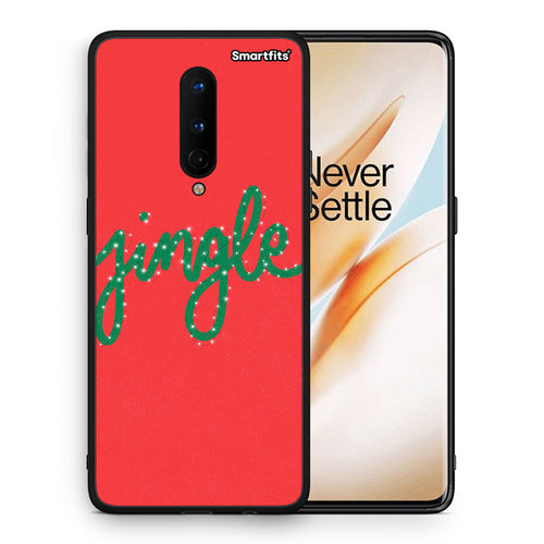 Θήκη OnePlus 8 Jingle Xmas από τη Smartfits με σχέδιο στο πίσω μέρος και μαύρο περίβλημα | OnePlus 8 Jingle Xmas case with colorful back and black bezels
