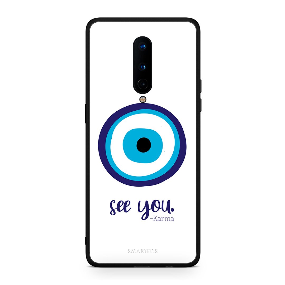 OnePlus 8 Karma Says θήκη από τη Smartfits με σχέδιο στο πίσω μέρος και μαύρο περίβλημα | Smartphone case with colorful back and black bezels by Smartfits