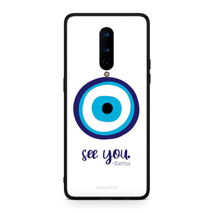 OnePlus 8 Karma Says θήκη από τη Smartfits με σχέδιο στο πίσω μέρος και μαύρο περίβλημα | Smartphone case with colorful back and black bezels by Smartfits