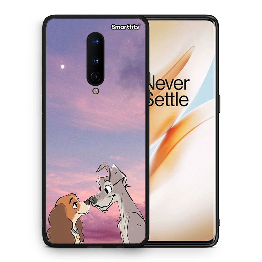 Θήκη OnePlus 8 Lady And Tramp από τη Smartfits με σχέδιο στο πίσω μέρος και μαύρο περίβλημα | OnePlus 8 Lady And Tramp case with colorful back and black bezels
