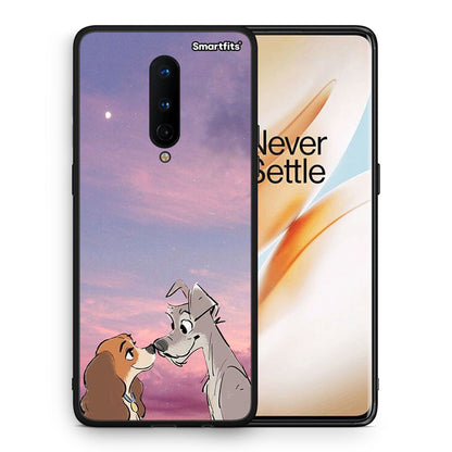 Θήκη OnePlus 8 Lady And Tramp από τη Smartfits με σχέδιο στο πίσω μέρος και μαύρο περίβλημα | OnePlus 8 Lady And Tramp case with colorful back and black bezels