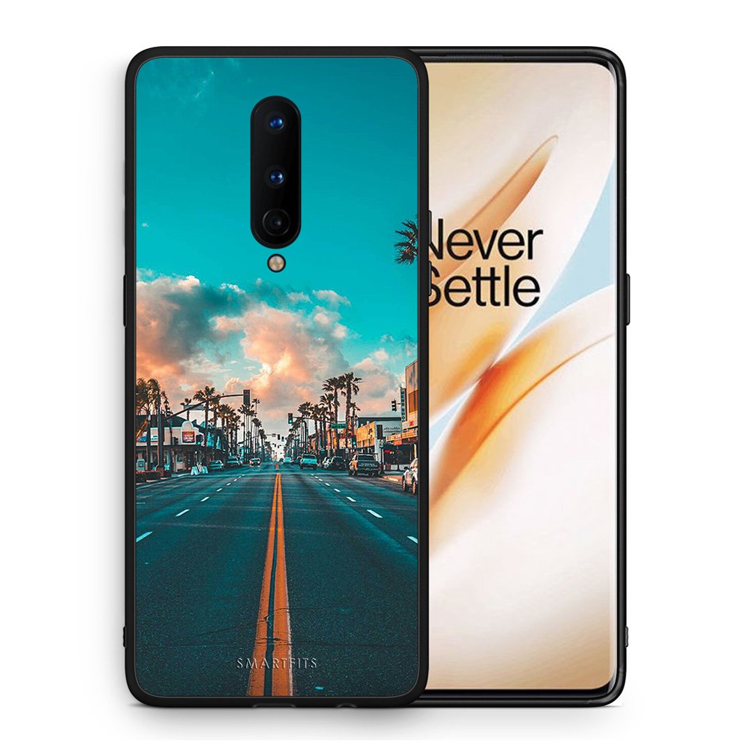 Θήκη OnePlus 8 City Landscape από τη Smartfits με σχέδιο στο πίσω μέρος και μαύρο περίβλημα | OnePlus 8 City Landscape case with colorful back and black bezels