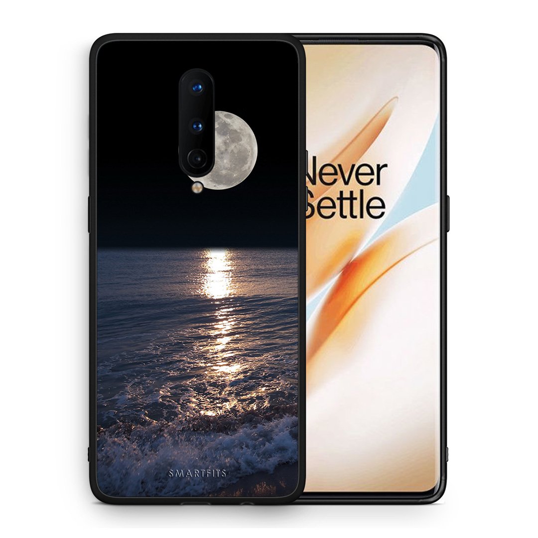 Θήκη OnePlus 8 Moon Landscape από τη Smartfits με σχέδιο στο πίσω μέρος και μαύρο περίβλημα | OnePlus 8 Moon Landscape case with colorful back and black bezels
