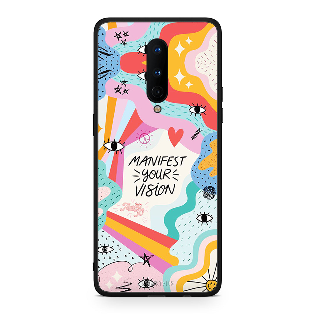 OnePlus 8 Manifest Your Vision θήκη από τη Smartfits με σχέδιο στο πίσω μέρος και μαύρο περίβλημα | Smartphone case with colorful back and black bezels by Smartfits